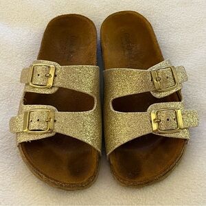 Giulia Palai Gold Sparkle Sandals